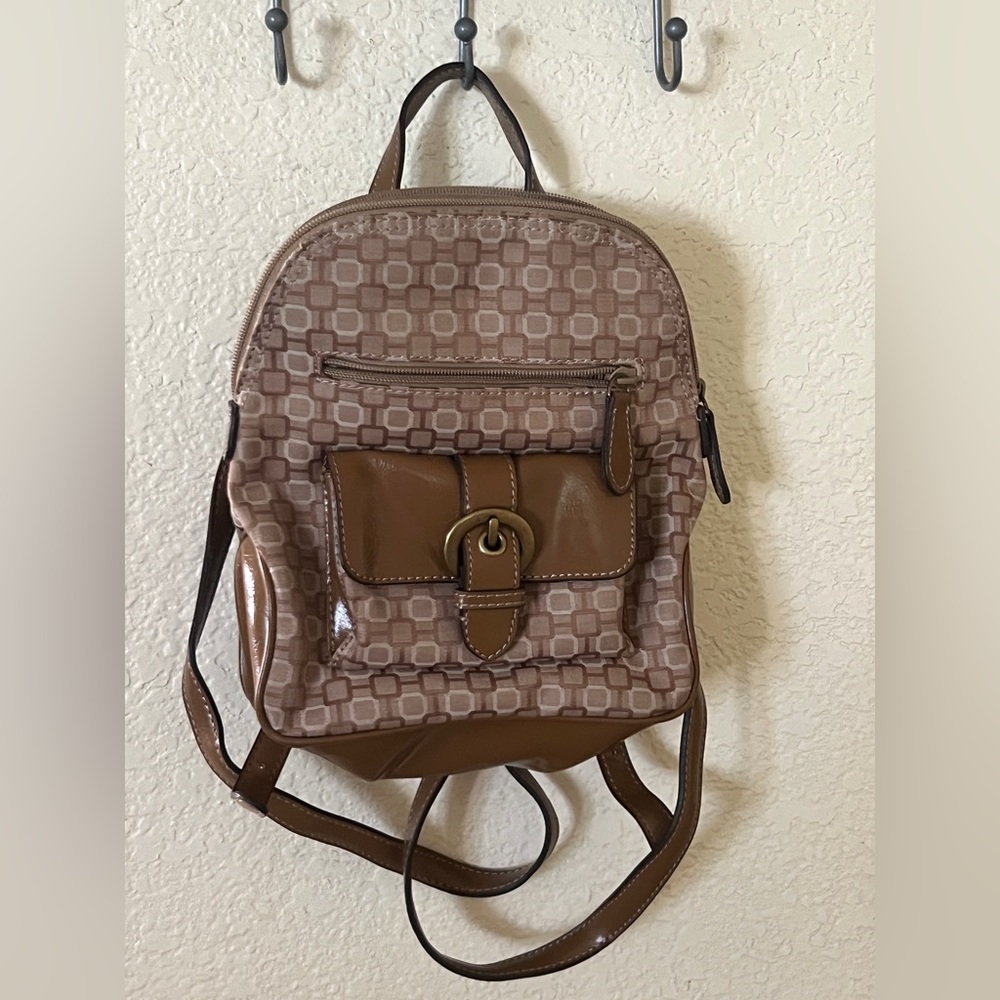 Nine West Y2k vintage Brown  mini  backpack
